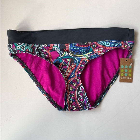 Title Nine Paisley Swim Bottoms Small - Picture 1 of 4